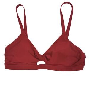 Cupshe Twist Keyhole Spaghetti Strap Padded Bikini Top Size Medium Red New Swim